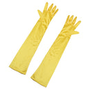 Women Ladies Fashionable Opera Evening Wedding Bridal Prom Party Long Satin Gloves 1 Pair Yellow
