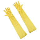 Women Ladies Fashionable Opera Evening Wedding Bridal Prom Party Long Satin Gloves 1 Pair Yellow