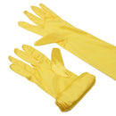 Women Ladies Fashionable Opera Evening Wedding Bridal Prom Party Long Satin Gloves 1 Pair Yellow
