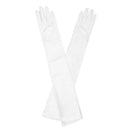 Women Ladies Fashionable Opera Evening Wedding Bridal Prom Party Long Satin Gloves 1 Pair Beige