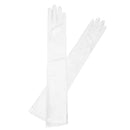 Women Ladies Fashionable Opera Evening Wedding Bridal Prom Party Long Satin Gloves 1 Pair Beige