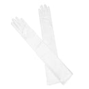 Women Ladies Fashionable Opera Evening Wedding Bridal Prom Party Long Satin Gloves 1 Pair Beige