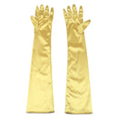 Women Ladies Fashionable Opera Evening Wedding Bridal Prom Party Long Satin Gloves 1 Pair Gold