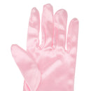 Women Ladies Fashionable Opera Evening Wedding Bridal Prom Party Long Satin Gloves 1 Pair Pink