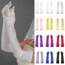 Women Ladies Fashionable Opera Evening Wedding Bridal Prom Party Long Satin Gloves 1 Pair Light Purple