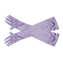 Women Ladies Fashionable Opera Evening Wedding Bridal Prom Party Long Satin Gloves 1 Pair Light Purple