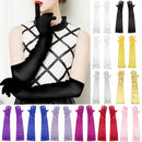Women Ladies Fashionable Opera Evening Wedding Bridal Prom Party Long Satin Gloves 1 Pair Light Purple