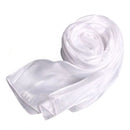Elegant Stunning Silky Iridescent Wrap Stole Shawl Scarf Wedding Bridal Evening Wear Ball Party Prom Supplies White