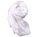 Elegant Stunning Silky Iridescent Wrap Stole Shawl Scarf Wedding Bridal Evening Wear Ball Party Prom Supplies White