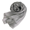 Women Girls Ladies Elegant Silky Wrap Stole Shawl Scarf Silver Grey