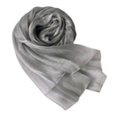 Women Girls Ladies Elegant Silky Wrap Stole Shawl Scarf Silver Grey