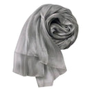 Women Girls Ladies Elegant Silky Wrap Stole Shawl Scarf Silver Grey