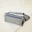 Men Outdoor Sports Hiking Camping Phone Pen Money Storage Holder 3 Zipper Pocket Charms Waist Belt Bag Hip Bag Grey