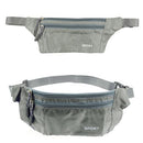 Men Outdoor Sports Hiking Camping Phone Pen Money Storage Holder 3 Zipper Pocket Charms Waist Belt Bag Hip Bag Grey