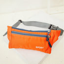 Men Outdoor Sports Hiking Camping Phone Pen Money Storage Holder 3 Zipper Pocket Charms Waist Belt Bag Hip Bag Orange