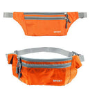 Men Outdoor Sports Hiking Camping Phone Pen Money Storage Holder 3 Zipper Pocket Charms Waist Belt Bag Hip Bag Orange