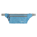Men Outdoor Sports Hiking Camping Phone Pen Money Storage Holder 3 Zipper Pocket Charms Waist Belt Bag Hip Bag Sky Blue