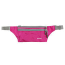 Men Outdoor Sports Hiking Camping Phone Pen Money Storage Holder 3 Zipper Pocket Charms Waist Belt Bag Hip Bag Rose Red