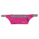 Men Outdoor Sports Hiking Camping Phone Pen Money Storage Holder 3 Zipper Pocket Charms Waist Belt Bag Hip Bag Rose Red
