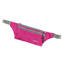 Men Outdoor Sports Hiking Camping Phone Pen Money Storage Holder 3 Zipper Pocket Charms Waist Belt Bag Hip Bag Rose Red