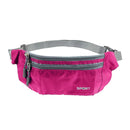 Men Outdoor Sports Hiking Camping Phone Pen Money Storage Holder 3 Zipper Pocket Charms Waist Belt Bag Hip Bag Rose Red