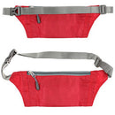 Men Outdoor Sports Hiking Camping Phone Pen Money Storage Holder 3 Zipper Pocket Charms Waist Belt Bag Hip Bag Red