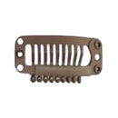 Synthetic Straight Texture Hair Extension Snap Clips Hair Decor Head Accessory 32mm Brown PACK OF 5PCS