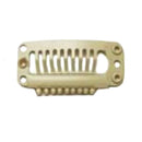 Synthetic Straight Texture Hair Extension Snap Clips Hair Decor Head Accessory 32mm Beige PACK OF 5PCS