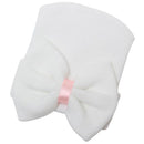 Newborn Baby Infant Toddler Beanie Hat Cap Headwear Head Decor Hair Accessory White