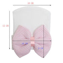 Newborn Baby Infant Toddler Beanie Hat Cap Headwear Head Decor Hair Accessory Pink & White