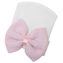 Newborn Baby Infant Toddler Beanie Hat Cap Headwear Head Decor Hair Accessory Pink & White