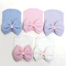 Newborn Baby Infant Toddler Beanie Hat Cap Headwear Head Decor Hair Accessory Blue Stripe
