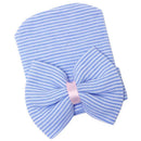 Newborn Baby Infant Toddler Beanie Hat Cap Headwear Head Decor Hair Accessory Blue Stripe