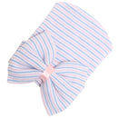 Newborn Baby Infant Toddler Beanie Hat Cap Headwear Head Decor Hair Accessory Purple & Blue Stripe