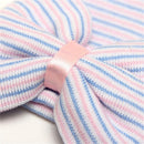 Newborn Baby Infant Toddler Beanie Hat Cap Headwear Head Decor Hair Accessory Purple & Blue Stripe