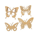 Natural Butterfly Unfinished Wood Shape Craft Supplies Laser Cut Out DIY Arts Decoration