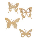 Natural Butterfly Unfinished Wood Shape Craft Supplies Laser Cut Out DIY Arts Decoration