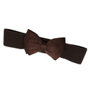 Women Girls Ladies PU Leather Fashionable Wide Stretch Bow Shaped Waist Belt Band Coffee