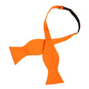 Men Polyester Smooth Adjustable Self Bow Tie Necktie Wedding Party Supplies Orange