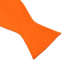 Men Polyester Smooth Adjustable Self Bow Tie Necktie Wedding Party Supplies Orange