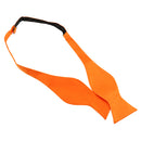 Men Polyester Smooth Adjustable Self Bow Tie Necktie Wedding Party Supplies Orange