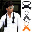Men Polyester Smooth Adjustable Self Bow Tie Necktie Wedding Party Supplies Orange