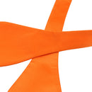 Men Polyester Smooth Adjustable Self Bow Tie Necktie Wedding Party Supplies Orange