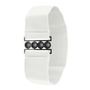Women Comfortable Wear Elastic Faux Leather Buckle Waist Shaper Waist Wide Belt Stretch Waistband White