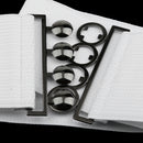 Women Comfortable Wear Elastic Faux Leather Buckle Waist Shaper Waist Wide Belt Stretch Waistband White