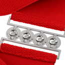 Women Comfortable Wear Elastic Faux Leather Buckle Waist Shaper Waist Wide Belt Stretch Waistband Red