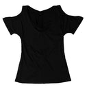 Fashionable Women Girls Ladies Polyester Backless Shirt Tank Top T-shirt Blouse Black S