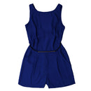 Women Girls Fashionable Beachwear Sleeveless V Neck Playsuit Bodycon Jumpsuit Trousers Summer Clothing Blue S