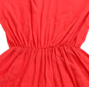 Women Girls Summer Fashionable Beachwear Strapless V Neck Playsuit Bodycon Party Jumpsuit Trousers Orange Size XL