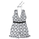 Women Girls Ladies Fashionable Unique Design Polyester V Neck Playsuit Bodycon Party Jumpsuit XL